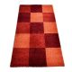 Laurencio modern szőnyeg bordó piros kockás 80 x 150 cm