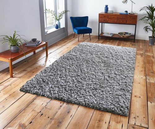 Kloé Prémium nagyméretű shaggy szőnyeg vastag szürke 200 x 290 cm