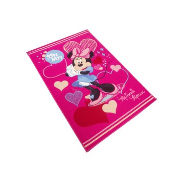 Vidám Minnie Egér Rózsaszín Gyerekszőnyeg 133 x 190 cm