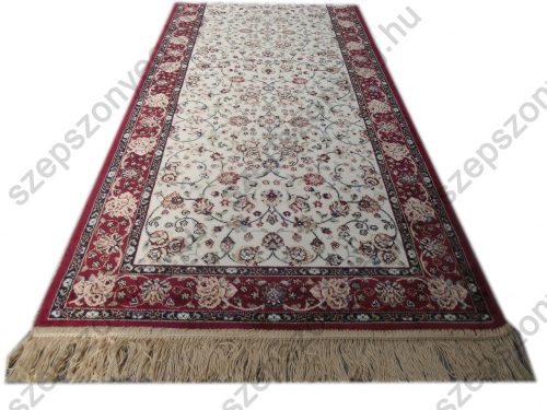 Elvira Klasszikus Futószőnyeg 67 x 210 cm krém piros rojtos