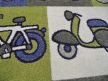 Jumbó Járműves Nyírt Gyerekszőnyeg Kék Szürke 160 x 230 cm