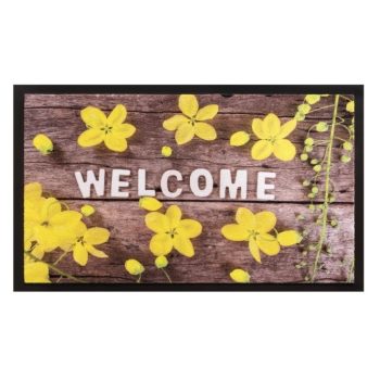 Afraid welcome lábtörlő 45 x 75 cm virágos