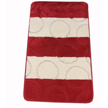   Aurél Fürdőszoba Szőnyeg Szett 2 részes bézs bordó 50 x 80 cm