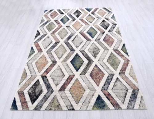 Valentin Nagyméretű Zöld Krém Nyírt szőnyeg 240 x 330 cm