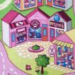 Barbie Város Rózsaszín Kislány Gyerekszőnyeg 150 x 200 cm