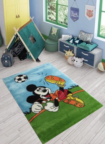 Focipályás Mickey Disney focis gyerekszőnyeg 125 x 200 cm