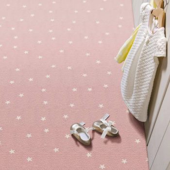  Pirkadat padlószőnyeg gyerek ifjúsági csillagos pink 4 m széles