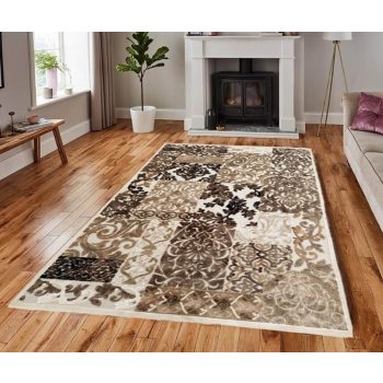 Aisa Klasszikus Szőnyeg Bézs Barna Terra Patchwork