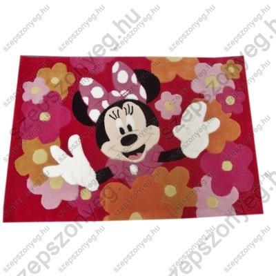 Piros Disney Gyerekszőnyeg Örvendező Minnie 80 x 120 cm