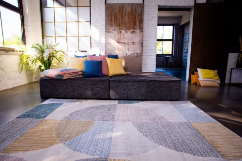 Olívia modern pasztell szőnyeg sárga kék