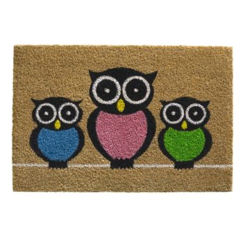 Owl baglyos lábtörlő kókuszrost 40 x 60 cm