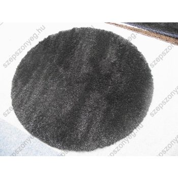 Szaffi Kerek Shaggy szőnyeg fekete színben 160 cm