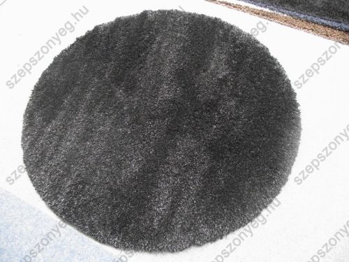 Szaffi Kerek Shaggy szőnyeg fekete színben 160 cm