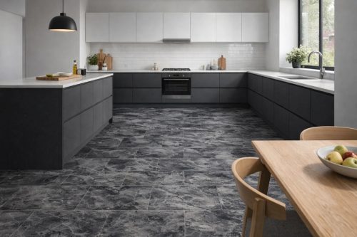  Sötétszürke/fekete Laminált Padlóburkolat – 