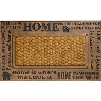Ábrahám Home lábtörlő gumi kókusz bronz 45 x 75 cm