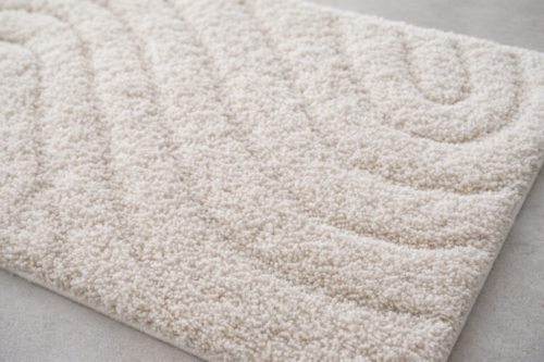  Fehér Fürdőszoba Szőnyeg – Korall dizájn 