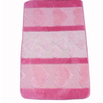   Nikosz Rózsaszín Fürdőszoba Szőnyeg Szett 3 részes 50 x 80 cm