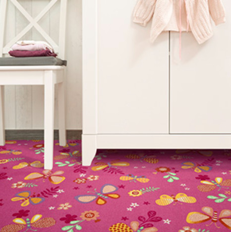 Leand pillangós padlószőnyeg pink