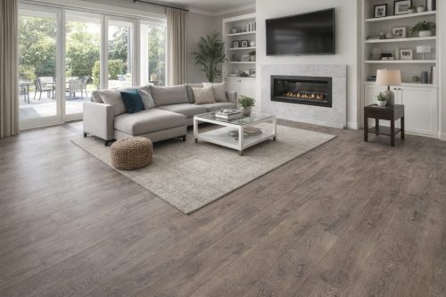  Barna Laminált Padlóburkolat – Virág dizájn 