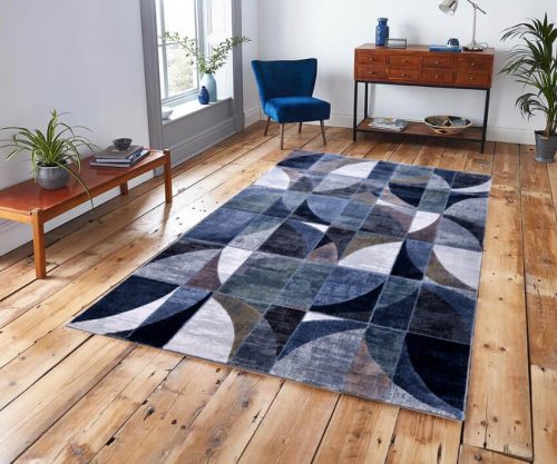 Zubiri Prémium Nagyméretű Modern Szőnyeg Kék 200 x 290 cm